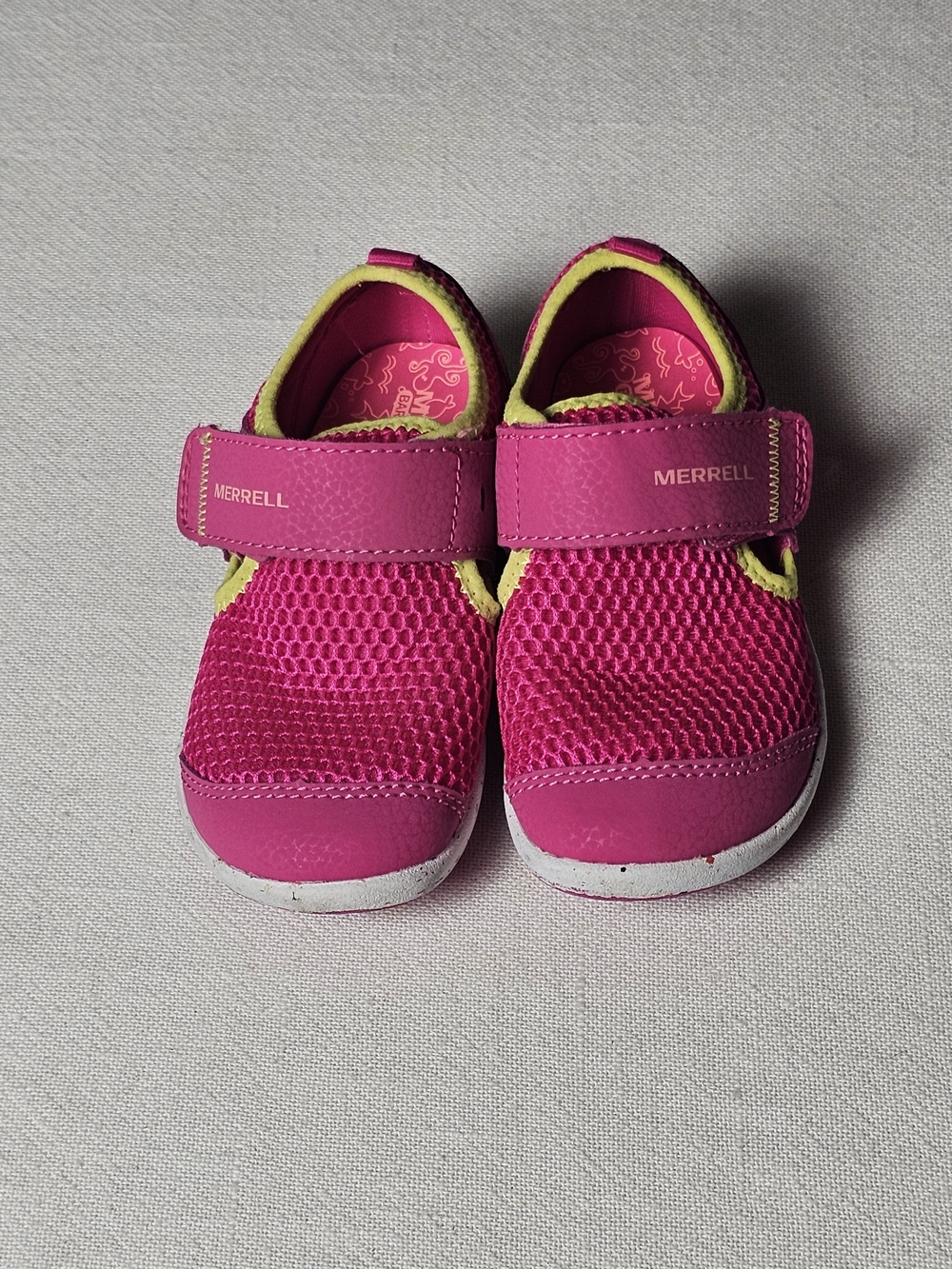 Merrell Bare Steps H2O Water Shoes  Kids Size 8.5 Pink/Yellow